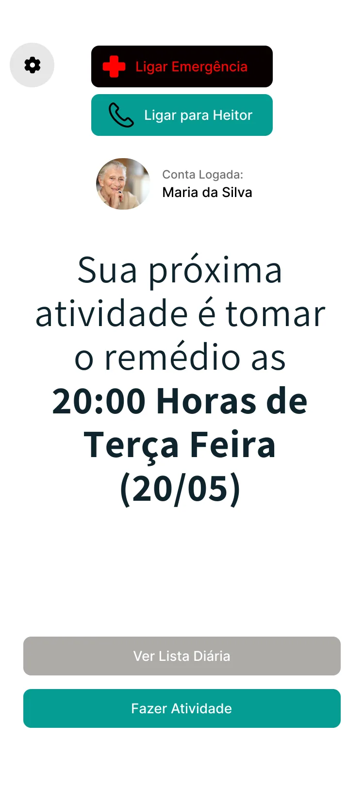 Lembrete do horário do medicamento